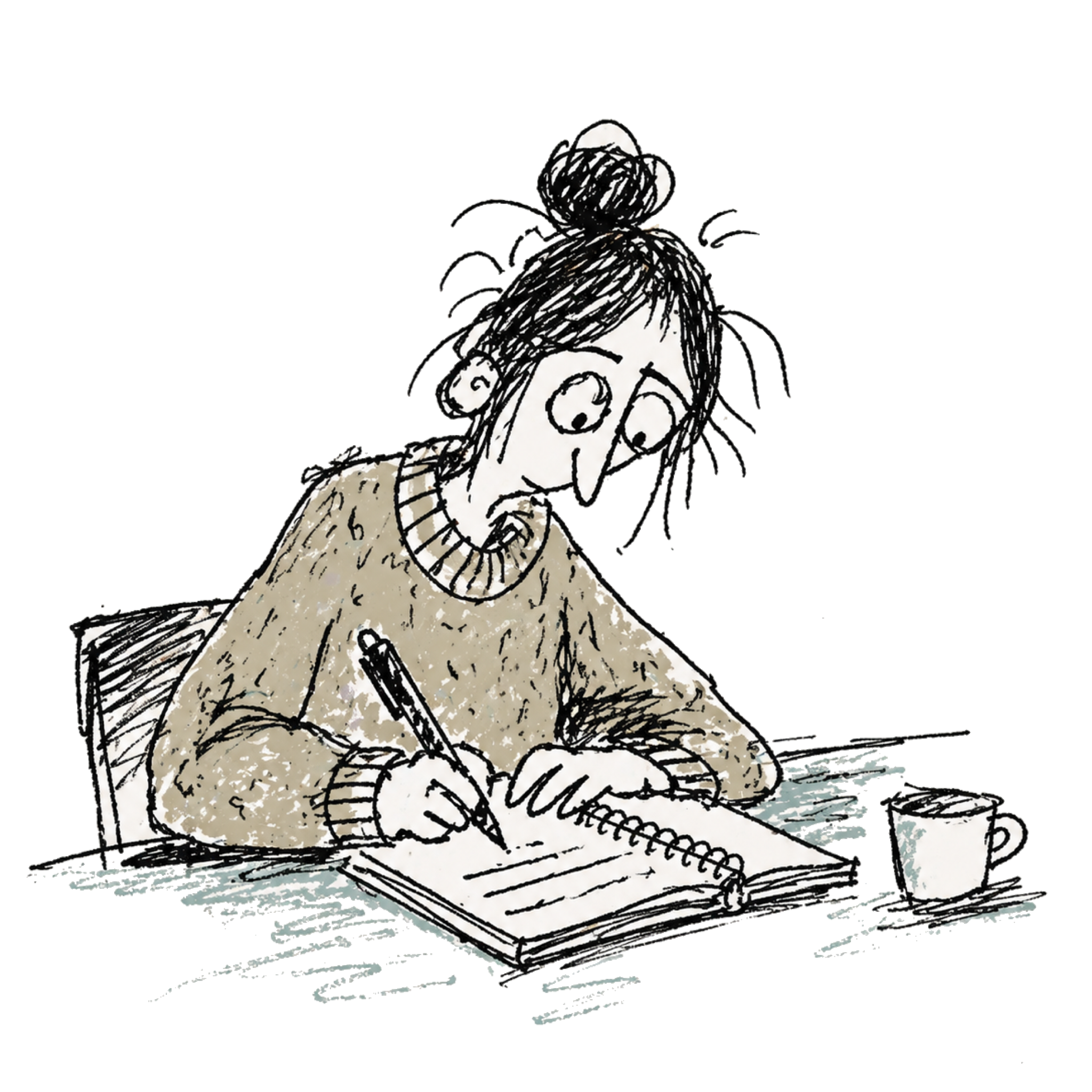 Woman taking notes